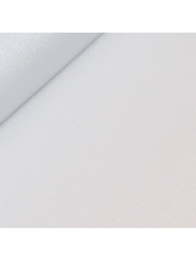TISCHLÄUFER PAILLETTEN PREMIUM WEISS SCHILLERND 30CM X 5M
