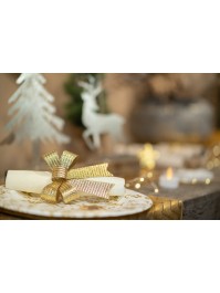 SET 3 SHINY GOLD BOWS 10CM X 12.7CM