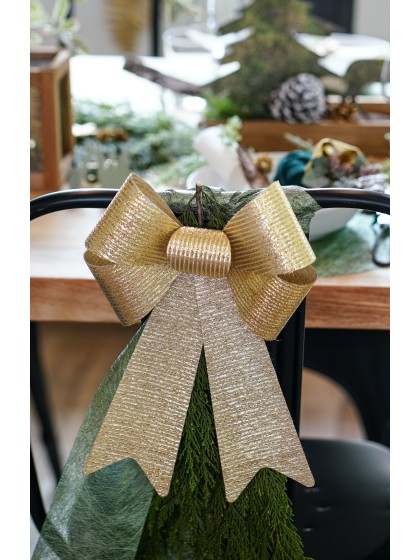 SHINY GOLD BOW 22.9 X 38.1CM