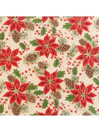 TISCHLÄUFER WEIHNACHTSSTERNE ROT 28CM X 3M