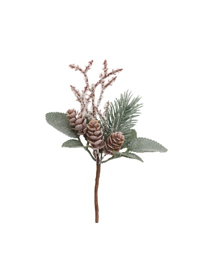 2 BRANCHES HIVER SUR CARTE 8CM X 14CM