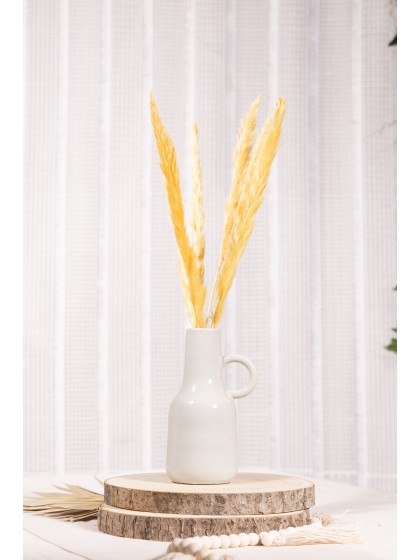 BOUQUET 6 TIGES HERBE DE PAMPA JAUNE 65-75CM