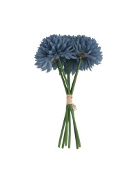 BOUQUET 6 DAHLIAS BLEU DENIM DIA 13CM X 26CM