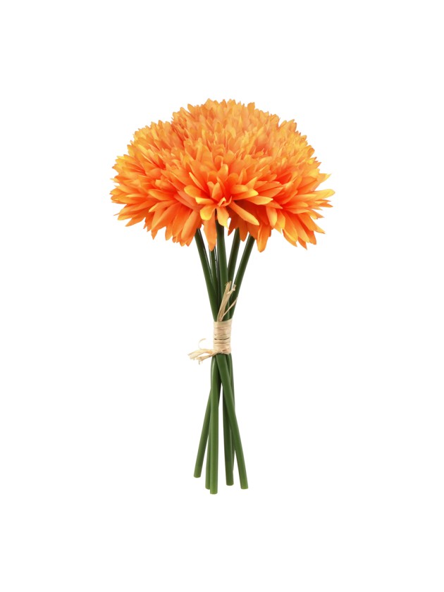 BOUQUET 6 DAHLIAS TANGERINE DIA 13CM X 26CM