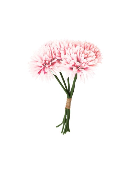 BUNCH OF 6 DAHLIA PASTEL PINK 26CM