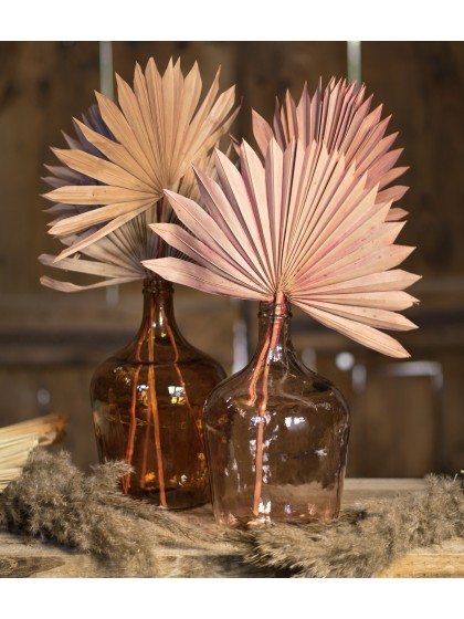 10 BLÄTTER AUS PALME ROSA DESERT 55CM