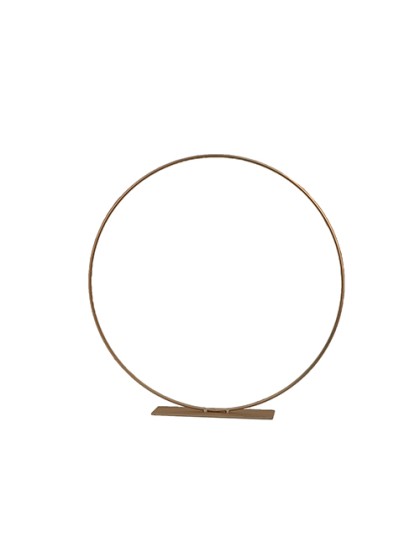 TISCHDEKORATION RING METALL GOLD 30CM