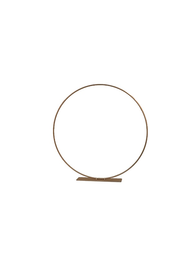 TISCHDEKORATION RING METALL GOLD 30CM