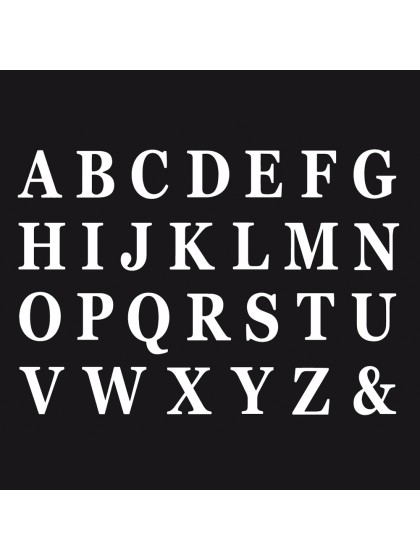 SET DE 48 LETTRES ADHESIVES BLANCHES HAUTEUR 13.5 CM