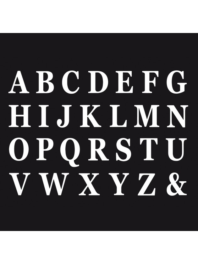SET DE 48 LETTRES ADHESIVES BLANCHES HAUTEUR 13.5 CM