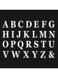 SET DE 48 LETTRES ADHESIVES BLANCHES HAUTEUR 13.5 CM