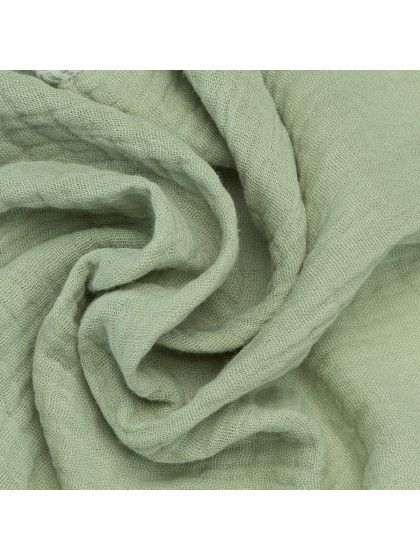 TISCHLÄUFER BAUMWOLLKREPP GRÜN SALBEI 26CM X 3M