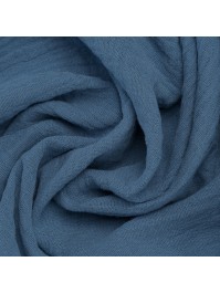 TISCHLÄUFER BAUMWOLLKREPP BLAU DENIM 26CM X 3M