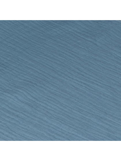 TISCHLÄUFER BAUMWOLLKREPP BLAU STAHL 26CM X 3M