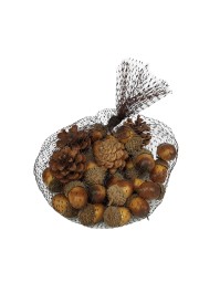 NETZ DEKO NATUR HERBST - CA. 70GR CA. 3CM
