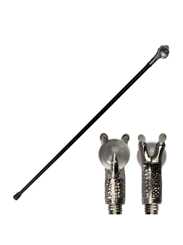 CANNE METAL BOULE TRANSPARENTE 93CM