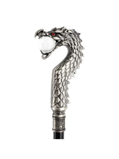 CANNE METAL DRAGON AVEC BOULE 93CM