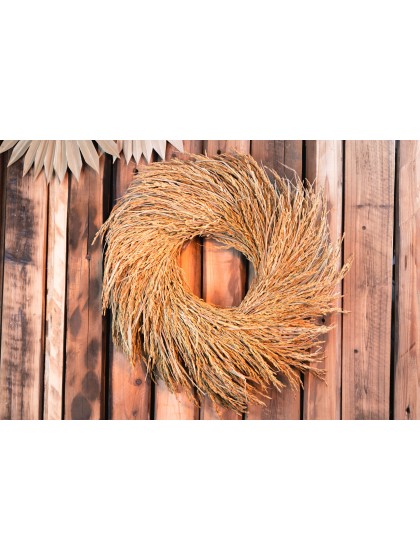 COURONNE FEUILLES SECHEES DIA 38CM