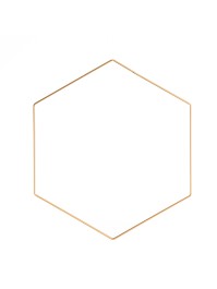 HÄNGEDEKO METALL HEXAGONAL GOLD 30CM X 30CM X 0.3CM