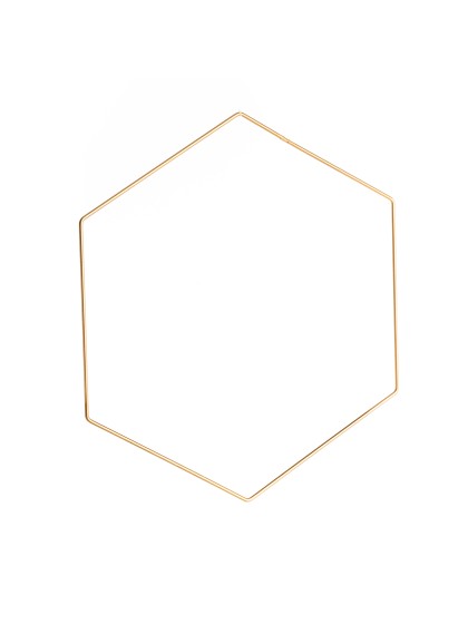 HÄNGEDEKO METALL HEXAGONAL GOLD 40CM X 40CM X 0.3CM