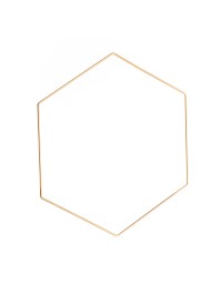 HÄNGEDEKO METALL HEXAGONAL GOLD 40CM X 40CM X 0.3CM
