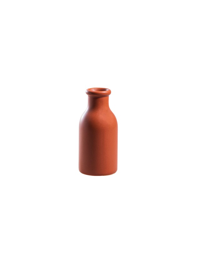 TERRACOTTA CERAMIC VASE DIA 4.7CM X 10CM