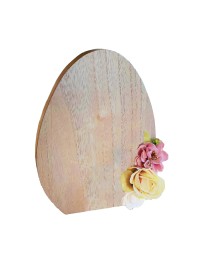 EI HOLZ MIT BLUMEN 14CM X 1.8CM X 18.5CM