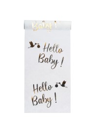 ELEGANCE TABLE RUNNER METAL GOLD HELLO BABY 28CM X 5M