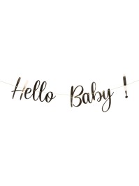 GIRLANDE HELLO BABY GOLD METALL 150CM X 18CM