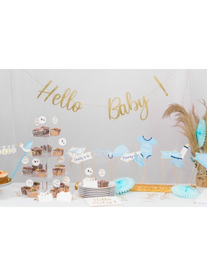 GARLAND HELLO BABY GOLD METAL 150CM X 18CM