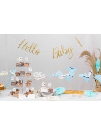 GARLAND HELLO BABY GOLD METAL 150CM X 18CM