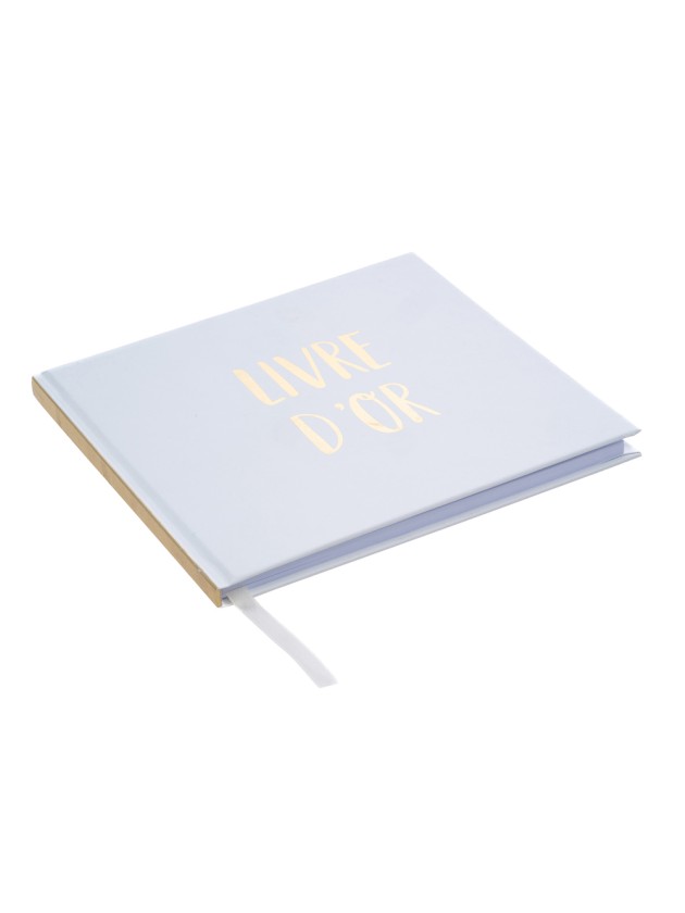 GUEST BOOK GOLD METAL 96 PAGES 20.5CM X 20.5CM