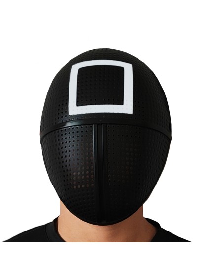 SQUAD KILLER BLACK MASK WITH WHITE SQUARE 