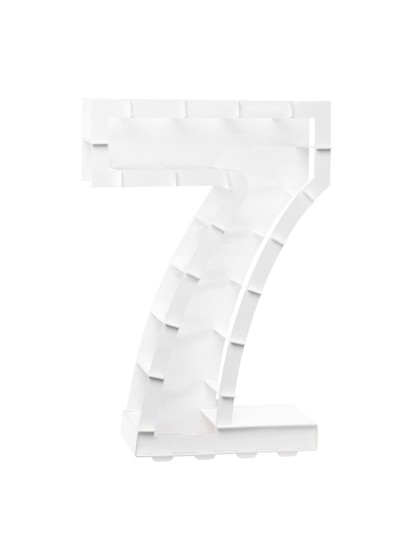 STRUCTURE BALLON CHIFFRE 7 BLANC 41.5CM X 14CM X 63.5CM