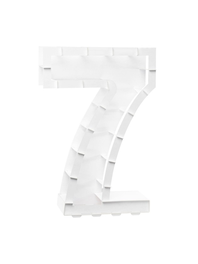 BALLOON FRAME NUMBER 7 WHITE 41.5CM X 14CM X 63.5CM