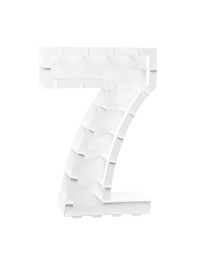 STRUKTUR BALLON ZAHLE 7 WEISS 41.5CM X 14CM X 63.5CM