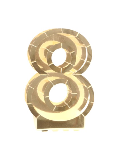 BALLOON FRAME NUMBER 8 GOLD 41.5CM X 14CM X 63.5CM