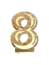 STRUKTUR BALLON ZAHLE 8 GOLD 41.5CM X 14CM X 63.5CM