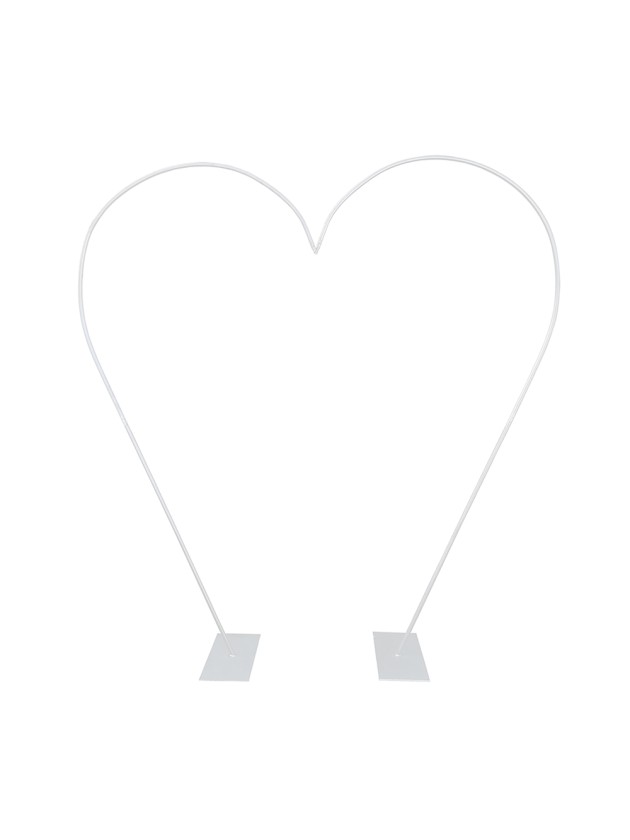 COEUR METAL BLANC A ASSEMBLER SUR 2 SUPPORTS 30CM X 240CM X 250CM