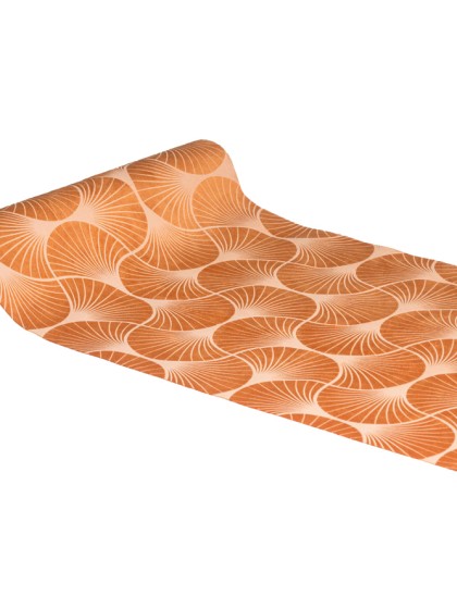 GINGKO PRINTED TERRACOTTA TABLE RUNNER 28CM X 3M