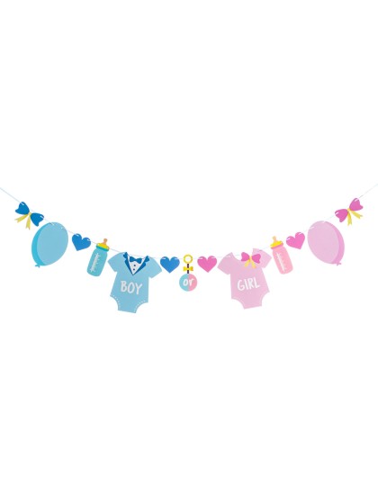 GENDER REVEAL GARLAND 2M X 21CM