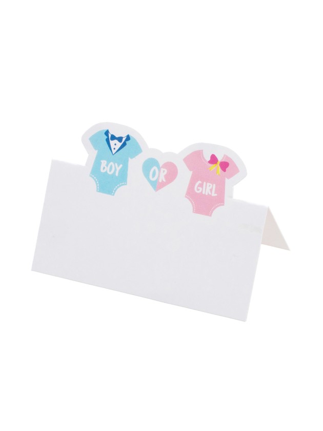 SET 6 MARQUE-PLACES BOY OR GIRL 8CM X 5.5CM