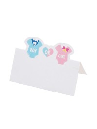 SET 6 MARQUE-PLACES BOY OR GIRL 8CM X 5.5CM