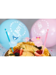 CAKE TOPPER BOY OR GIRL 27CM X 15CM