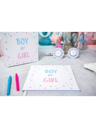 GUEST BOOK 96 PAGES BOY OR GIRL 20.5CM X 20.5CM