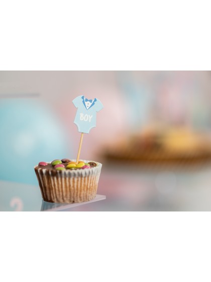 SET 8 PICKS CUP CAKE JUNGE ODER MÄDCHEN CA. 3CM X 9CM