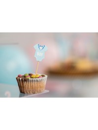SET 8 STICKS CUP CAKE BOY OR GIRL AROUND 3CM X 9CM