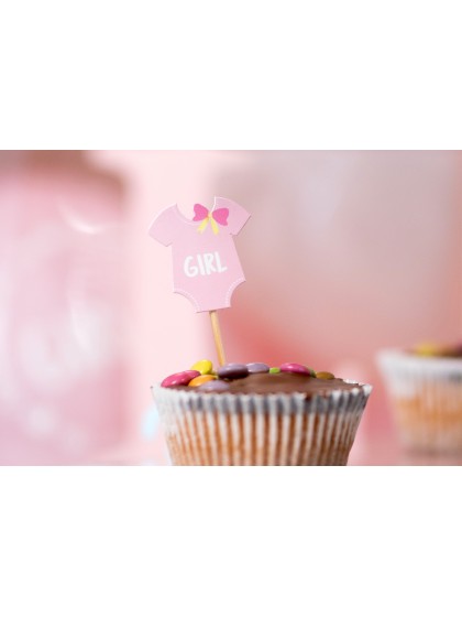 SET 8 STICKS CUP CAKE BOY OR GIRL AROUND 3CM X 9CM