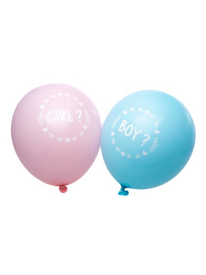 SACHET 6 BALLONS LATEX BOY OR GIRL DIA 27CM