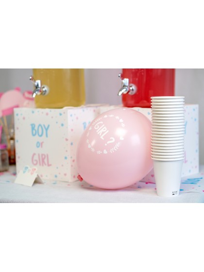 SACHET 6 BALLONS LATEX BOY OR GIRL DIA 27CM